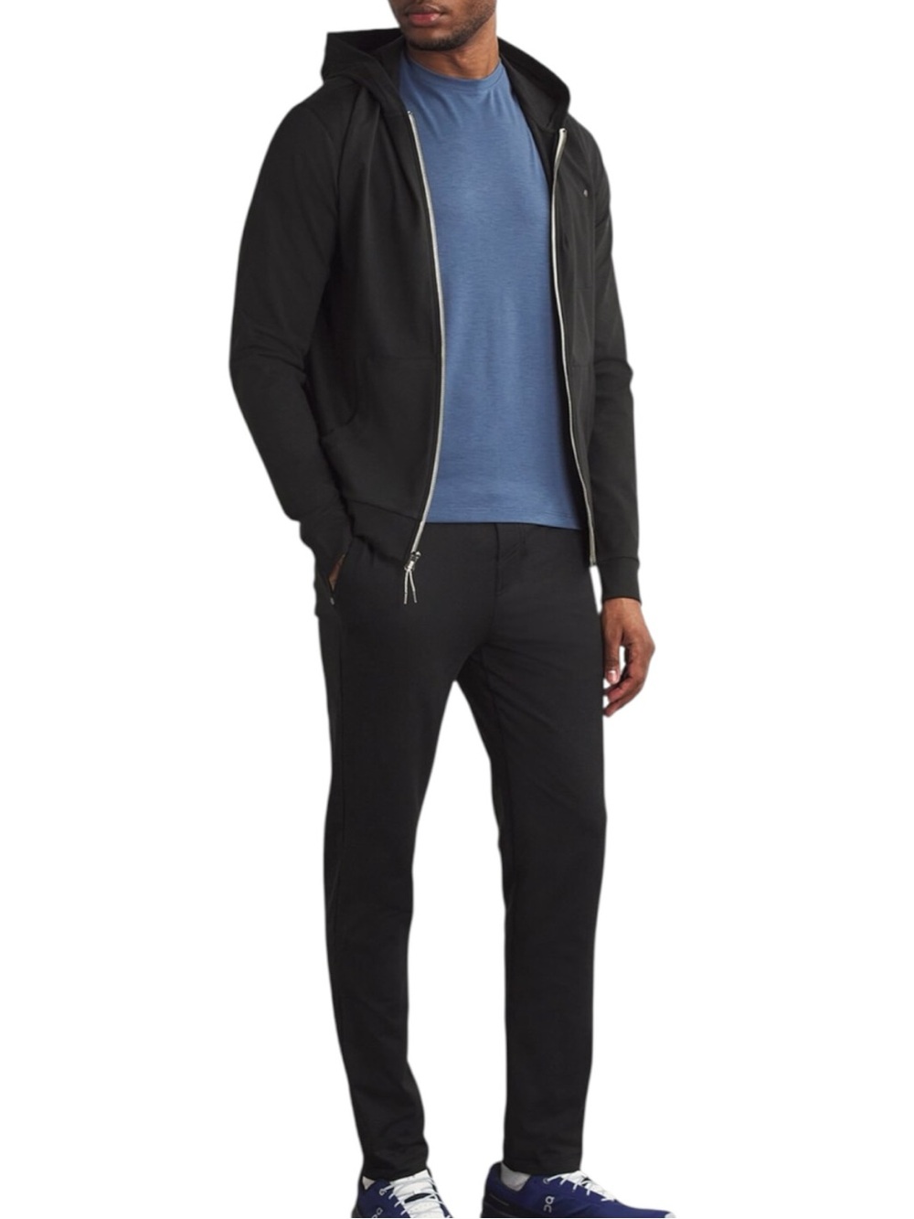 Vuori Coronado Hoodie Black Heather Full Zip DreamKnit Size XL - Picture 2 of 10
